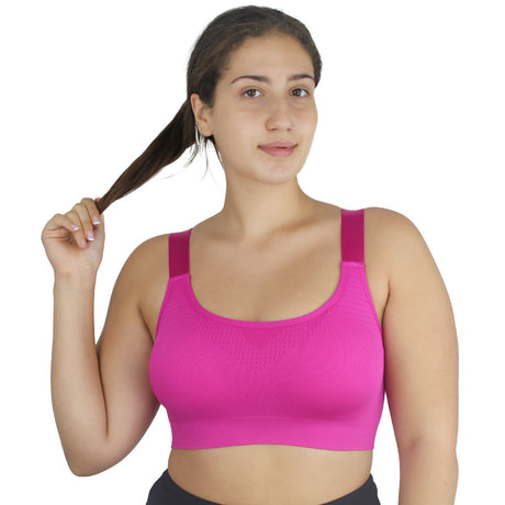 Image for Women's High Support Sport Bra,Fuchsia