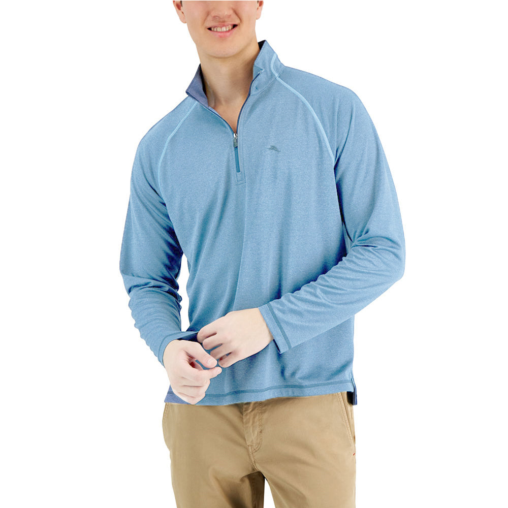 Image for Men's 1/2-Zip Performance Sweaters,Light Blue