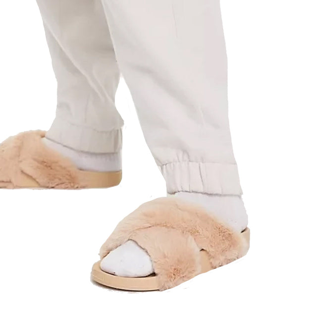 Image for Women's cross-strap furry sliders Slippers,Caramel