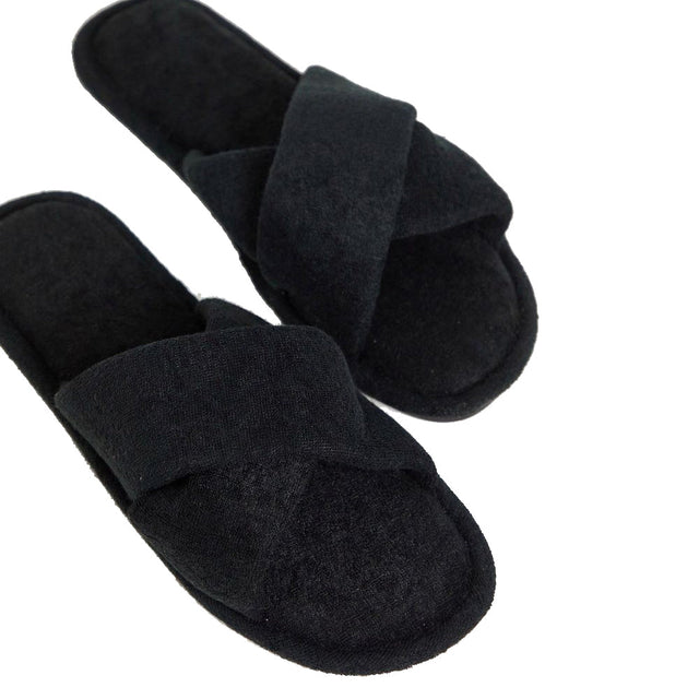 Image for Women's Cross Strap Slipper,Black