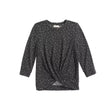 Image for Kids Girl Twisted Dot-Print Sweaters,Dark Grey