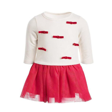 Image for Kids Girl Bow and Tull Dress,Red/White