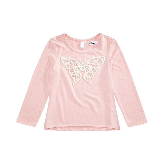 Image for Kids Girl Lace Butterfly T-shirt,Pink