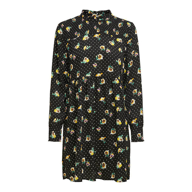 Image for Women's Floral Long Sleeve Oversize Dress,Black