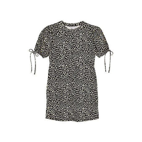 Image for Women's Leopard Print Puff Sleeve Mini Dress,Multi