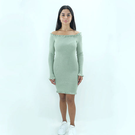 Image for Women's Plain Solid A Line Dress,Light Olive