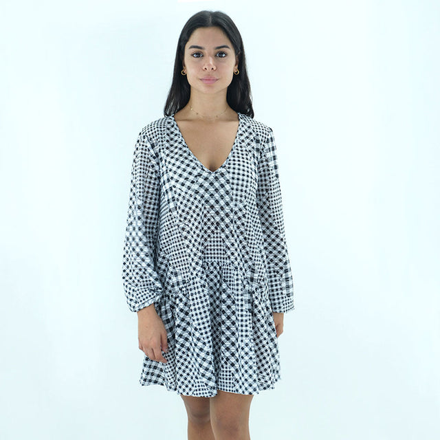 Image for Women's Checkered Dress,White