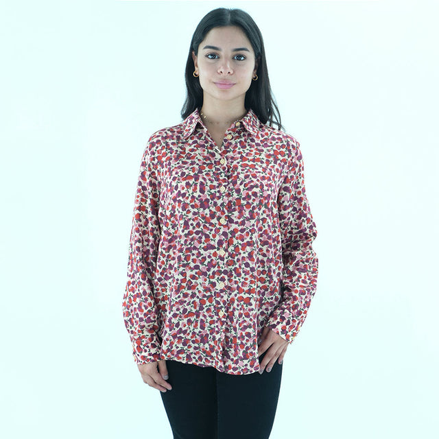 Image for Women's All Over Printed Dress Shirt,Multi