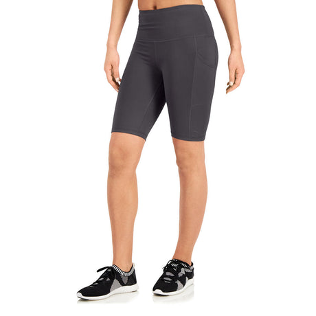 Image for Women's High-Rise Pocket Bike Shorts,Dark Grey