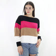 Image for Women's Wool Color Block Sweaters,Multi