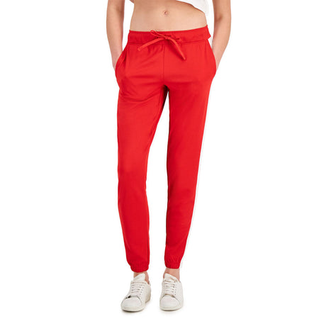 Image for Women's Drawstring Colorblocked Jogger Pant,Red