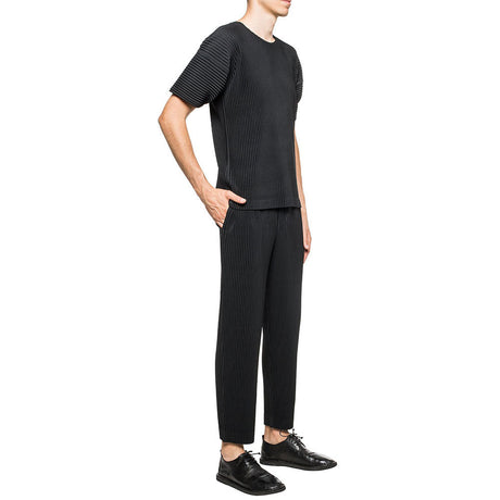Image for Men's plisse Ribbed trousers Pant,Black