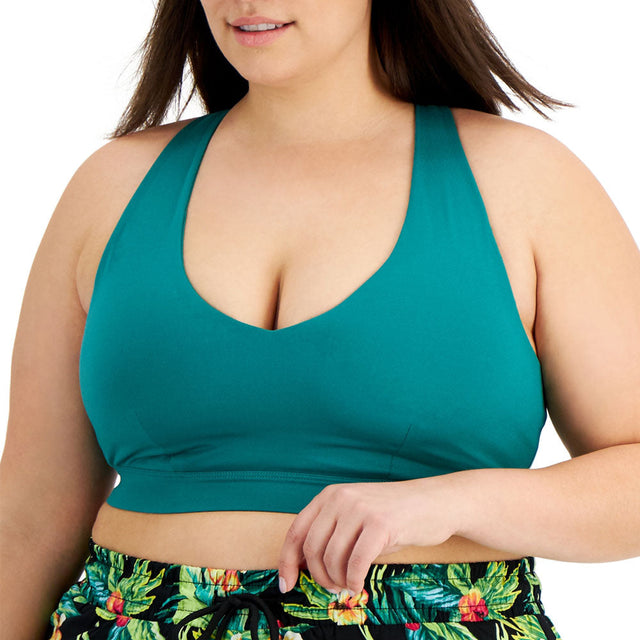 Image for Women's Plus Size Match Set Sports Bra,Green