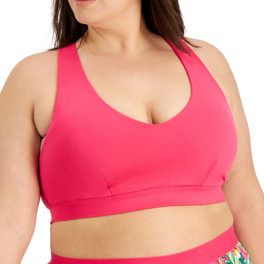 Image for Women's Plain Plus Size Match Set Sports Bra,Fuchsia