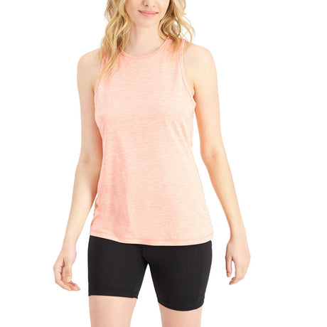 Image for Women's Essentials Heathered Keyhole-Back Tank Top,Coral
