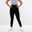 Image for Women's Smocket Crochet Legging,Black