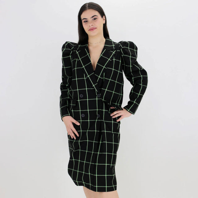 Image for Women's Plaid Regular Fit Dress,Black