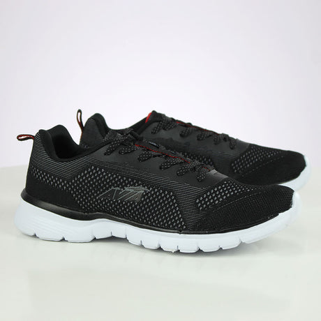 Image for Men's Breathable Lace Up Knit Sneakers,Black