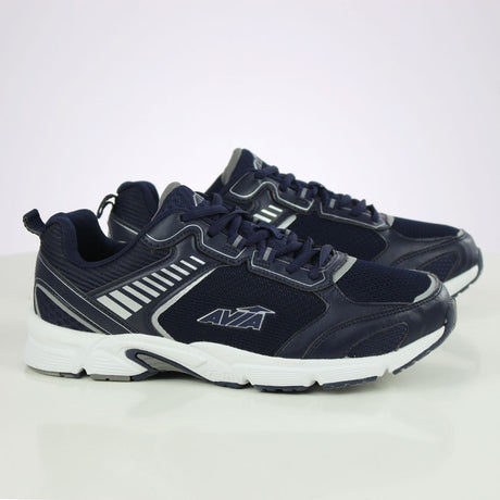 Image for Men's Striped Logo Brand Print Shoes,Navy
