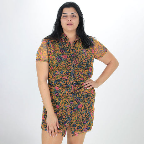 Image for Women's Floral Printed Short Dress,Multi