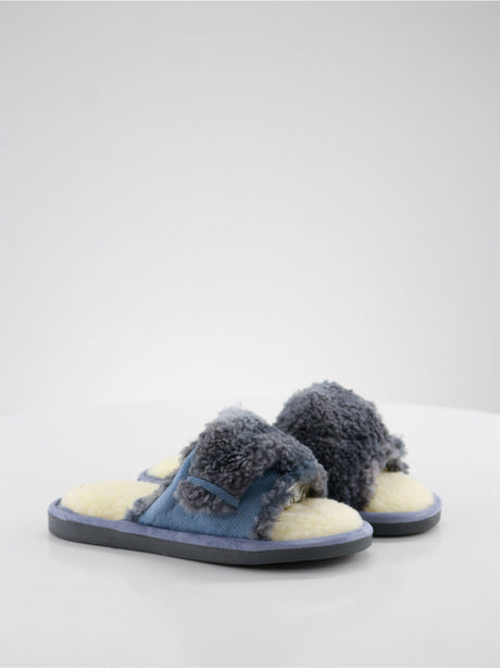 Image for Women's Fleece Slip On Slippers,Grey