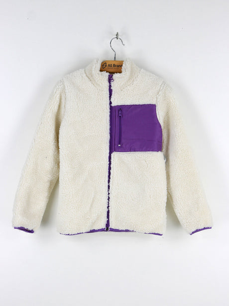 Image for kids Girl Color Block Fleece Jackets,White
