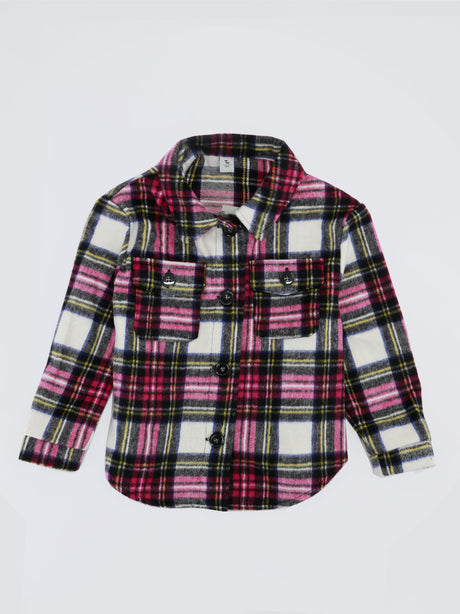 Image for Kids Girl Plaid Button Dress Shirt,Multi