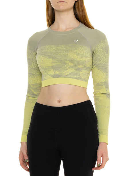 Image for Women's Stretchy Cropet Sport Top,Olive