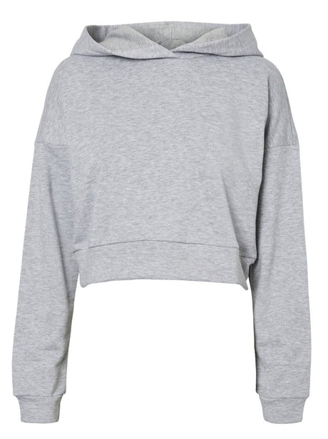 Image for Women's Plain Cropped Hoodies,Grey