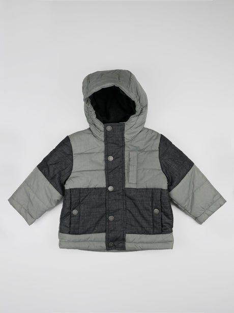 Image for Kids Boy Color blocked Hooded Jacket,Grey