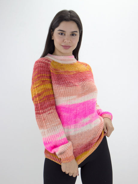 Image for Women's Striped Knited PullOver Sweater,Multi
