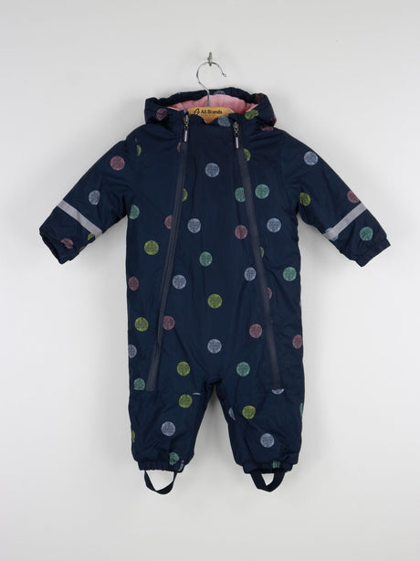 Image for Kids Girl Polka Dots Boomber Jumpsuits,Navy