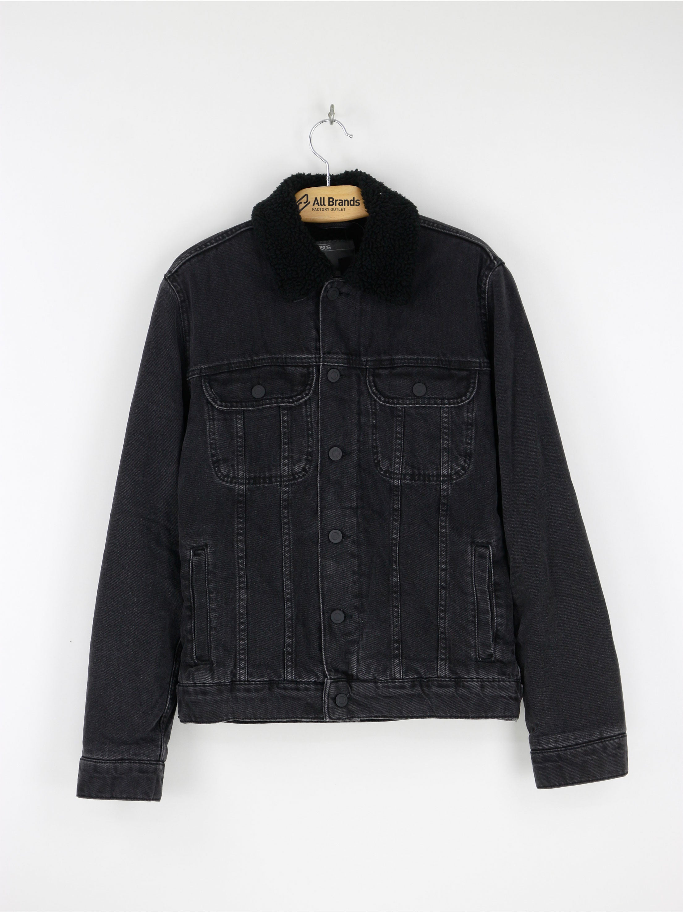 Black wool outlet denim jacket