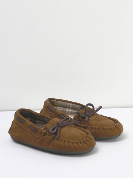 Image for Kids Boy Lionel Moccasin Slippers,Brown