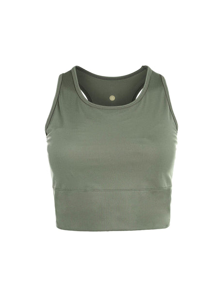 Image for Women's Plain With X-Profile On The Back Sport Bra,Olive