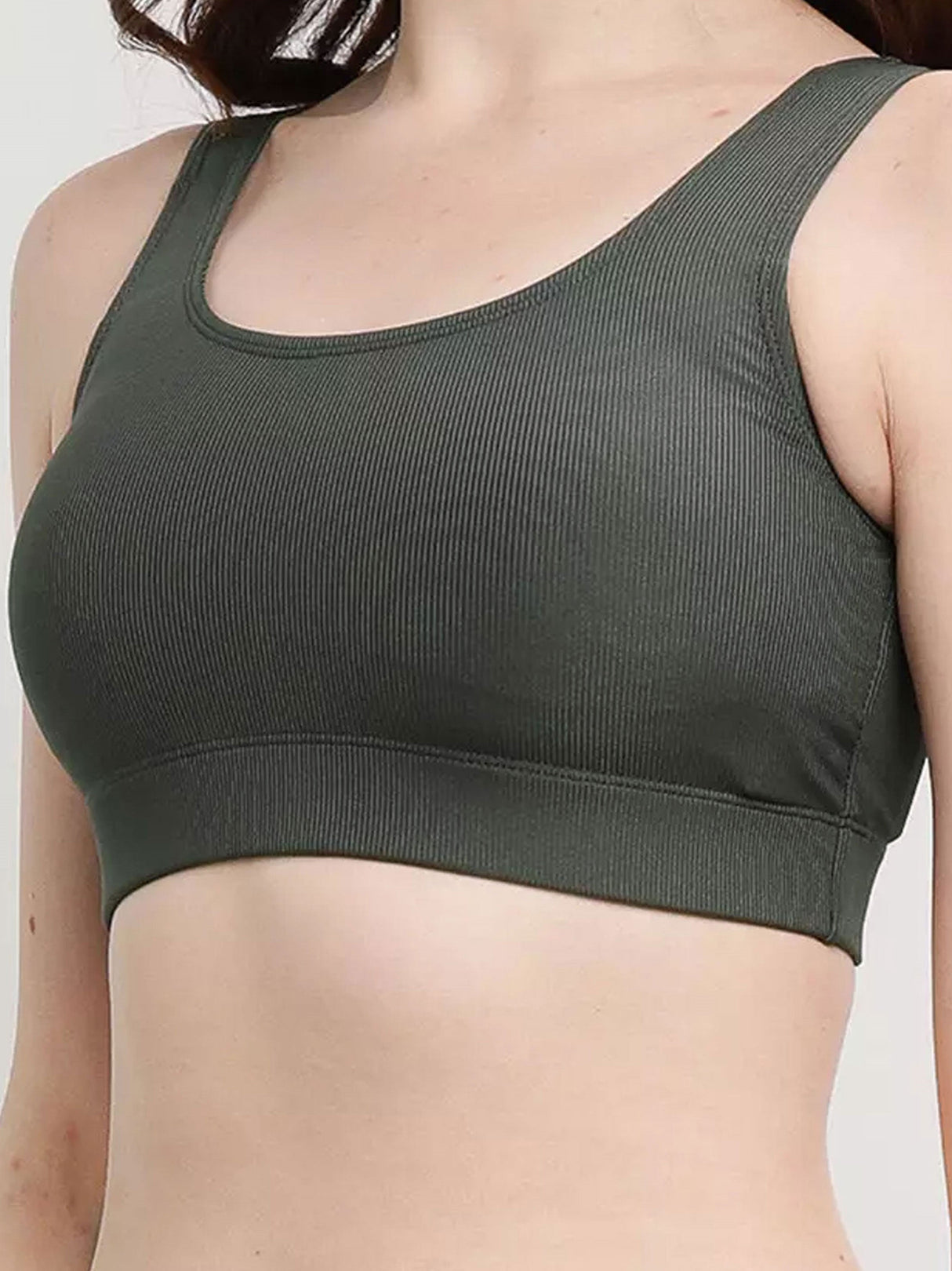 Image for Women's Ribbed Sport Bra,Dark Grey