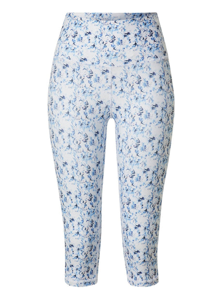 Image for Women's Floral Print Short Legging,Blue