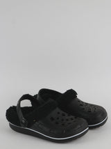 Image for Kids Boy Faux Fur Unisex Crocs,Black
