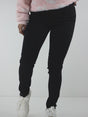 Image for Women's Plain Solid Ripped Jeans,Black