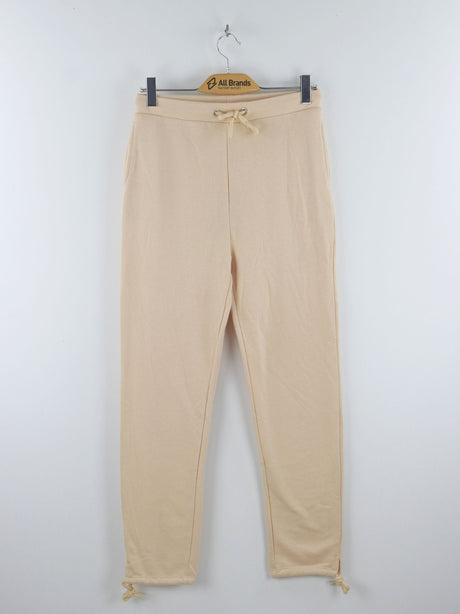 Image for Women's Plain Solid Elastic Waist Pant,Ivory