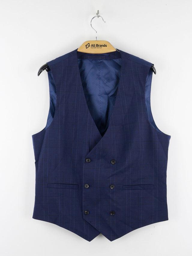 Image for Men's Plaid Vests,Navy