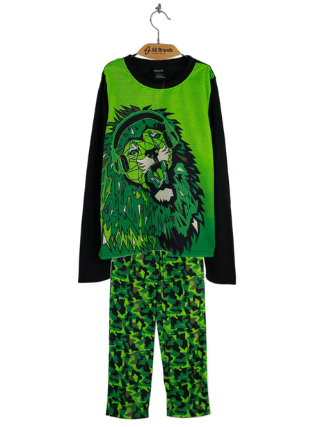 Image for Kids Boy Block Graphic Print Sleepwear Set,Black/Green