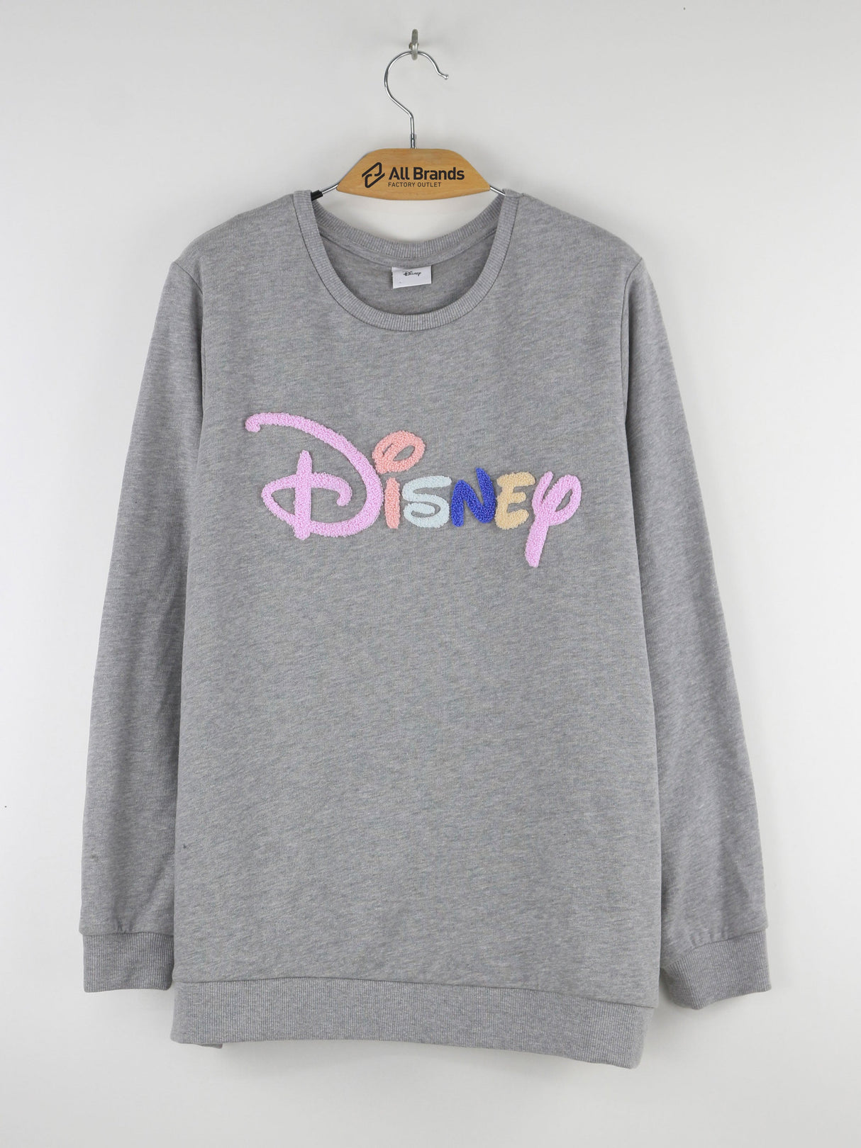 Image for Women's Disney Logo Embroided Sweaters,Grey