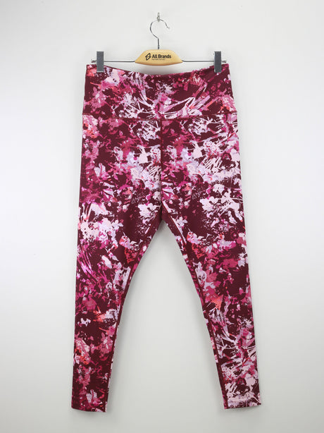 Image for Women's All Over Printed Washed Legging,Burgundy
