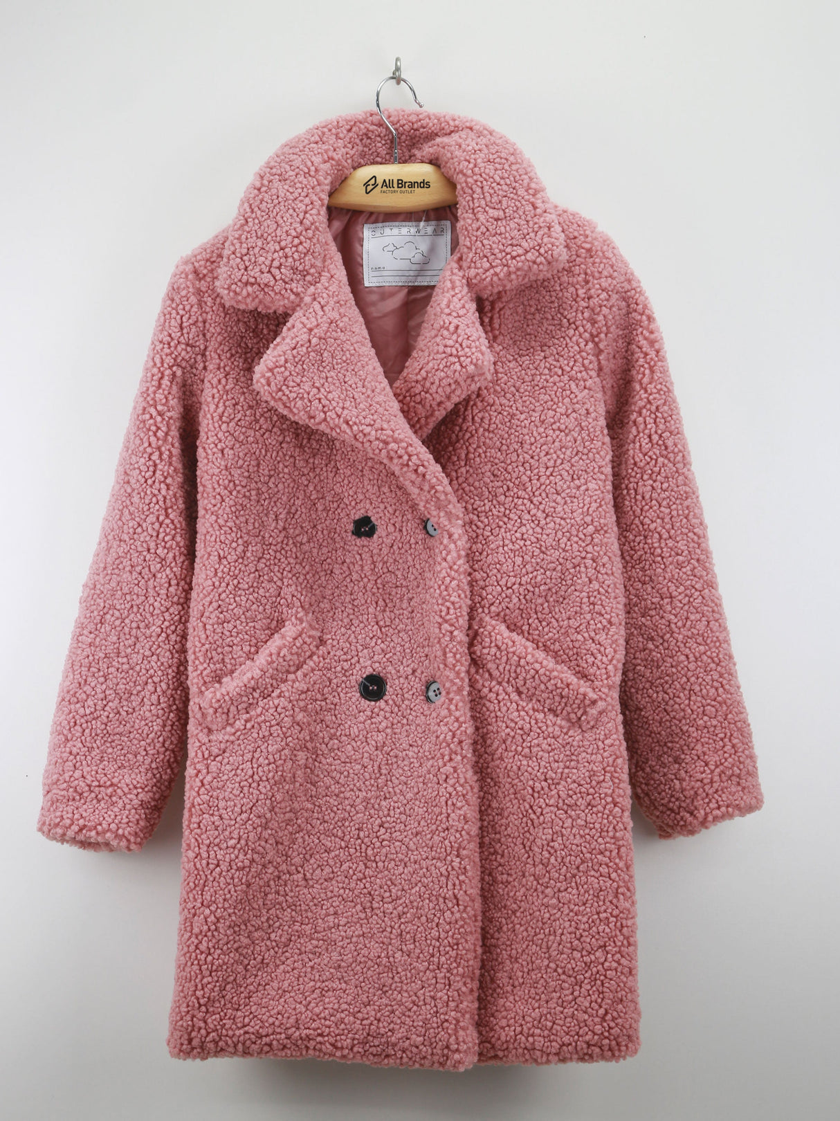 Image for Kids Girl Wool Spread Collar Coat Jacket,Pink            