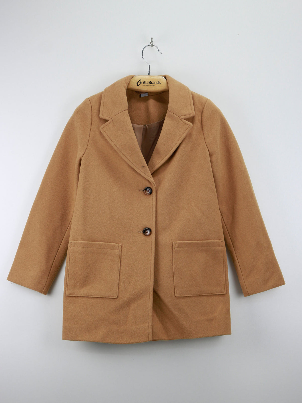 Image for Kids Girl Plain Solid Coat,Camel