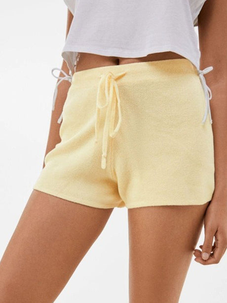 Image for Women's Plain Regular Fit Short,Yellow
