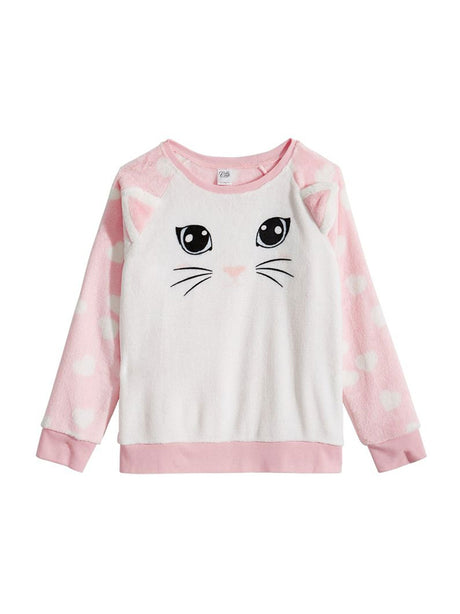 Image for Kids Girl Graphic�Printed Sleepwear Sweater,White