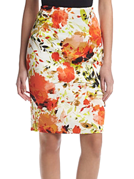 Image for Women's Floral Print Pencil Skirt,Multi