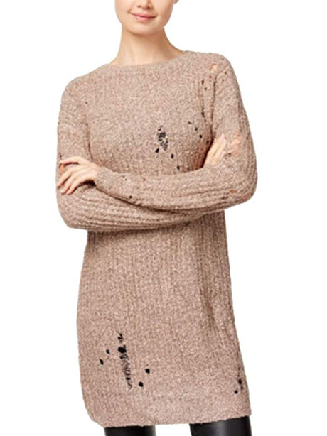 Image for Women's Ripped Sweater,Beige
